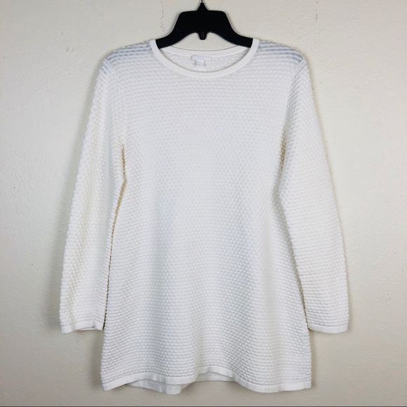COS RAISED STITCHED IVORY SWEARER (SMALL) - Picture 3 of 6